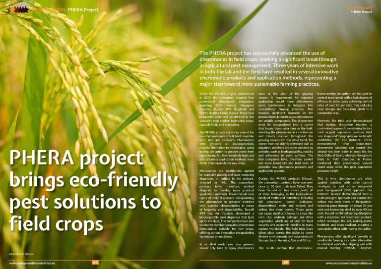 PHERA project brings eco-friendly pest solutions to field crops