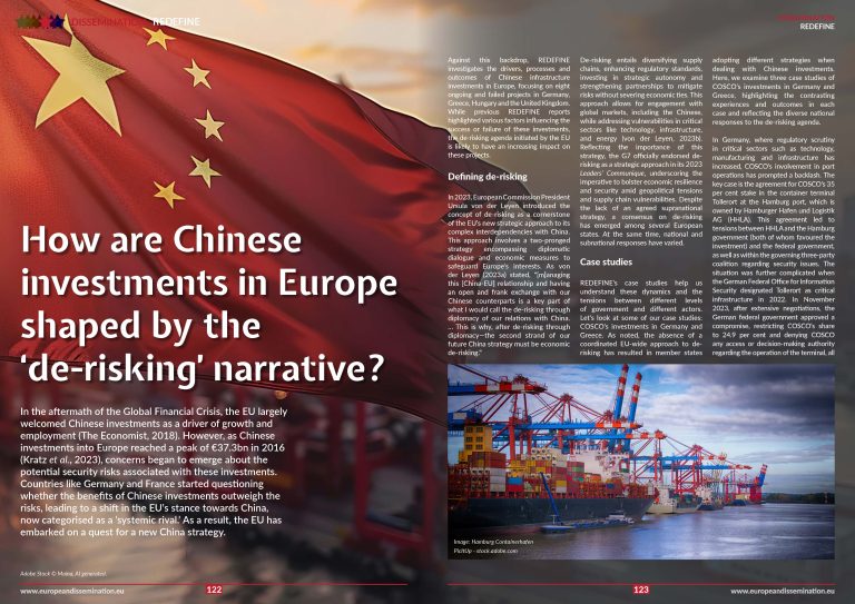 How are Chinese investments in Europe shaped by the ‘de-risking’ narrative?